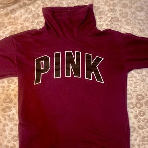 PINK victoria secret xs maroon cowl neck hoodie